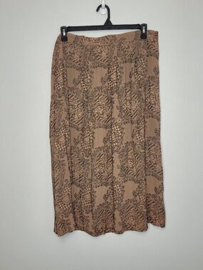 Vintage August Max skirt tan black regal nerdy skirt plus size 22